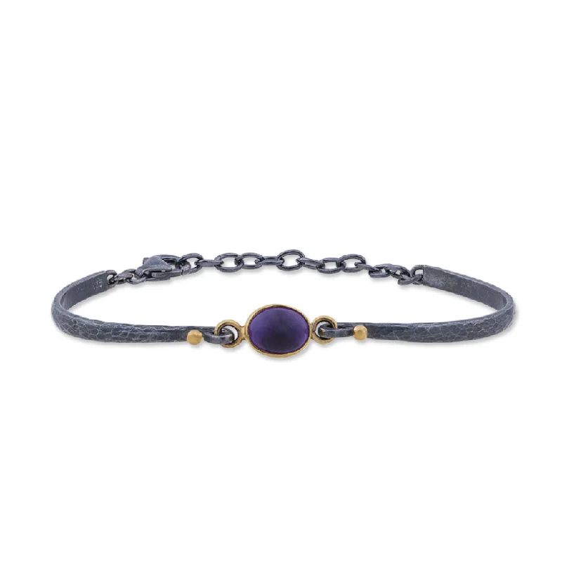 Women’s stylish bangles-24K Amethyst Bracelet