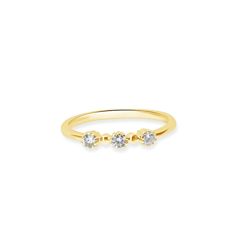 Women’s engagement rings with diamonds-Three Stone Diamond Ring