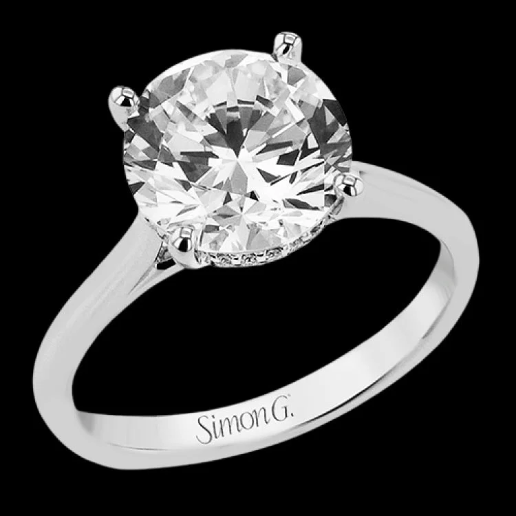 Women’s floral engagement rings-LR4055 ENGAGEMENT RING