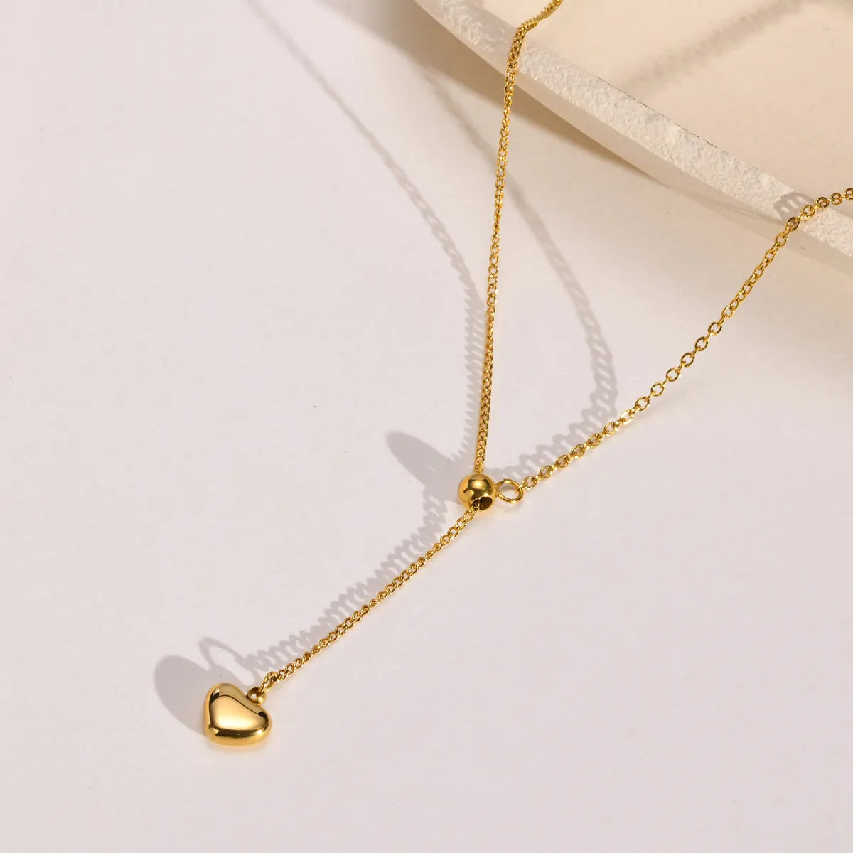 Women’s double-strand necklaces-Simple Style Heart Shape Stainless Steel Pendant Necklace Plating Stainless Steel Necklaces