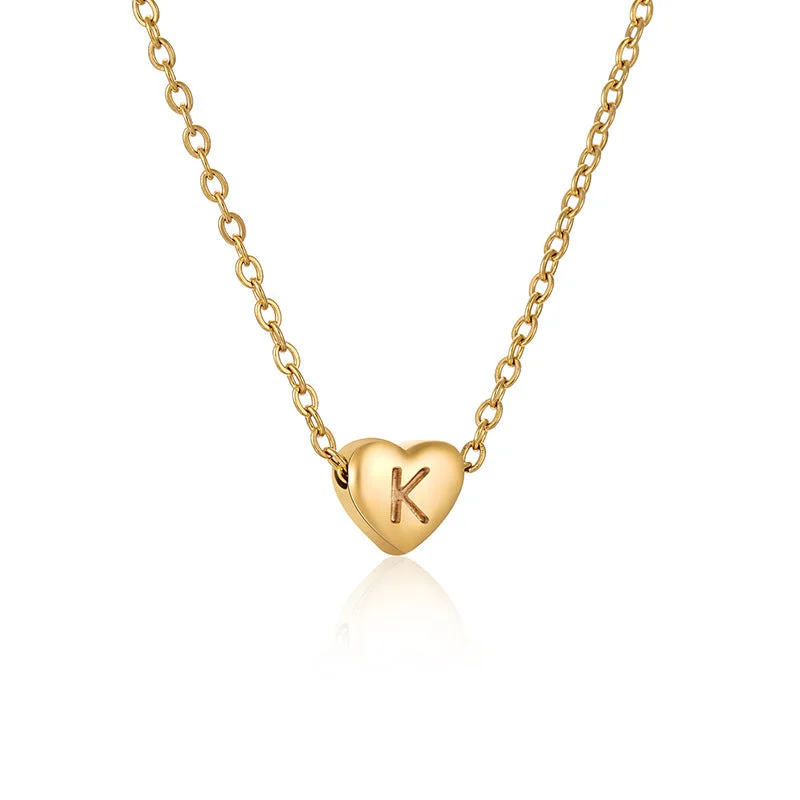 Gold Letter Necklace K