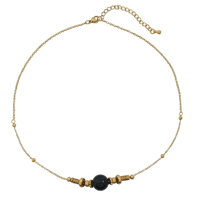 Black onyx necklace