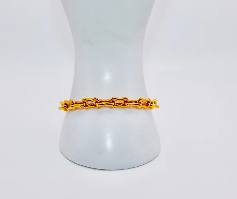 Women’s wrap bracelets-21k Gold Link Bracelet