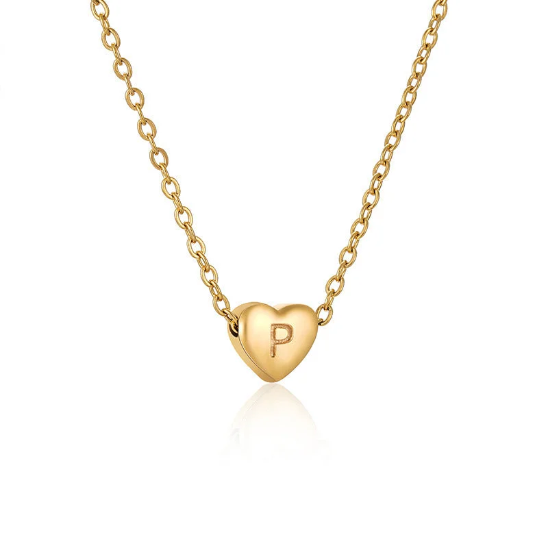 Gold Letter Necklace P