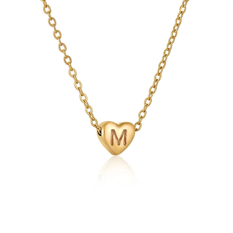 Gold Letter Necklace M