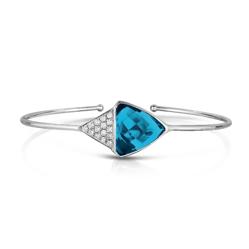 Women’s vintage bracelets-London Blue Topaz and Diamond Bracelet