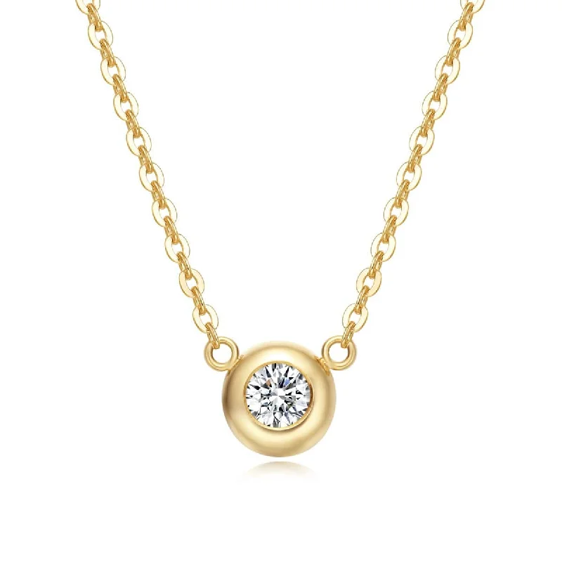 Women’s double-strand necklaces-FANCIME Mellow S Round 18K Solid Gold Necklace