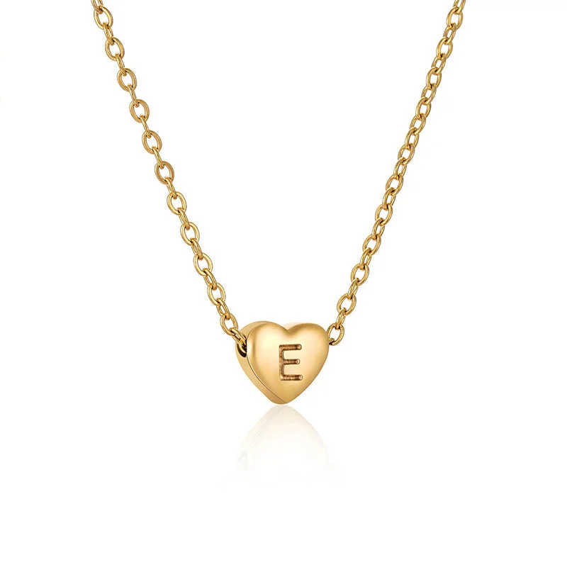 Gold Letter Necklace E