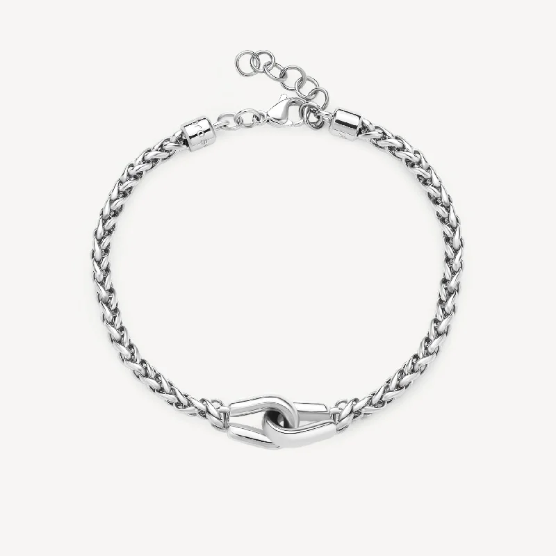 Women’s sterling silver bracelets-Knocker Bracelet in Stainless Steel