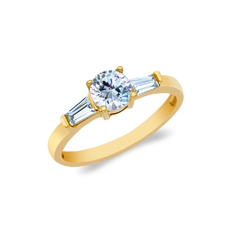 Women’s affordable engagement rings-14K Gold  0.75 Ct. Round Cut CZ Wedding Engagement Ring