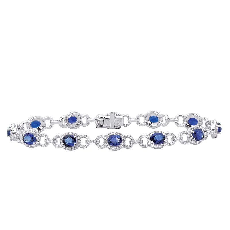 Women’s infinity bracelets-Sapphire and Diamond Bracelet