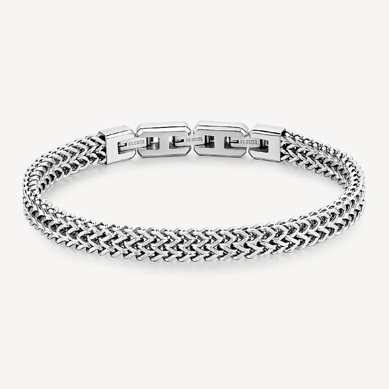 Women’s luxurious bangles-Franco Chain Bracelet in Stainless Steel