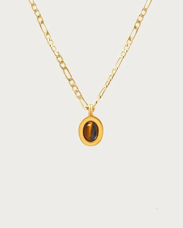 Women’s long necklaces-Devon Necklace in Tiger’s Eye