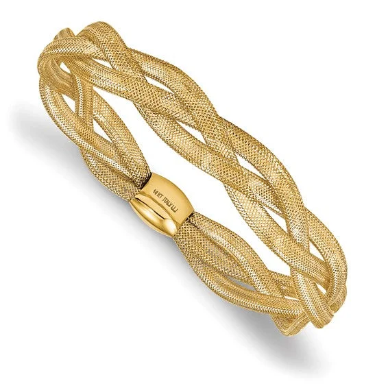 Women’s cute bracelets-14K Fancy Stretch Bangle Bracelet