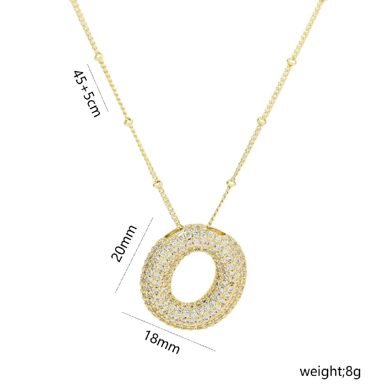 Letter O Necklace-Gold