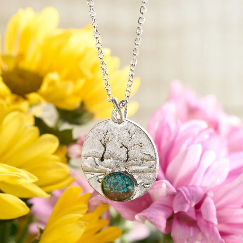 Women’s dainty necklaces-Turquoise Hill Necklace