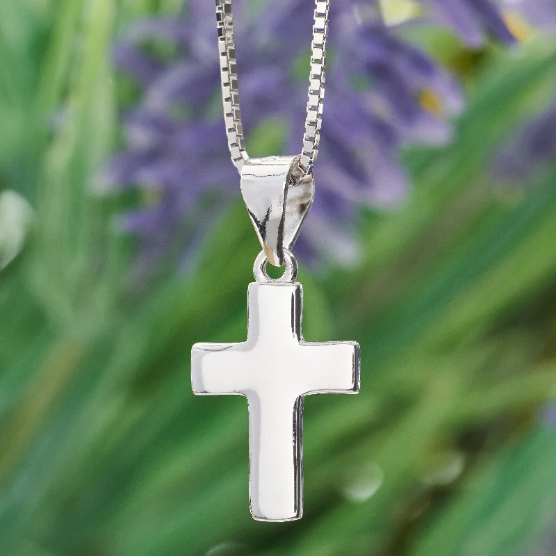 Women’s statement chain necklaces-Sterling Silver Cross Necklace