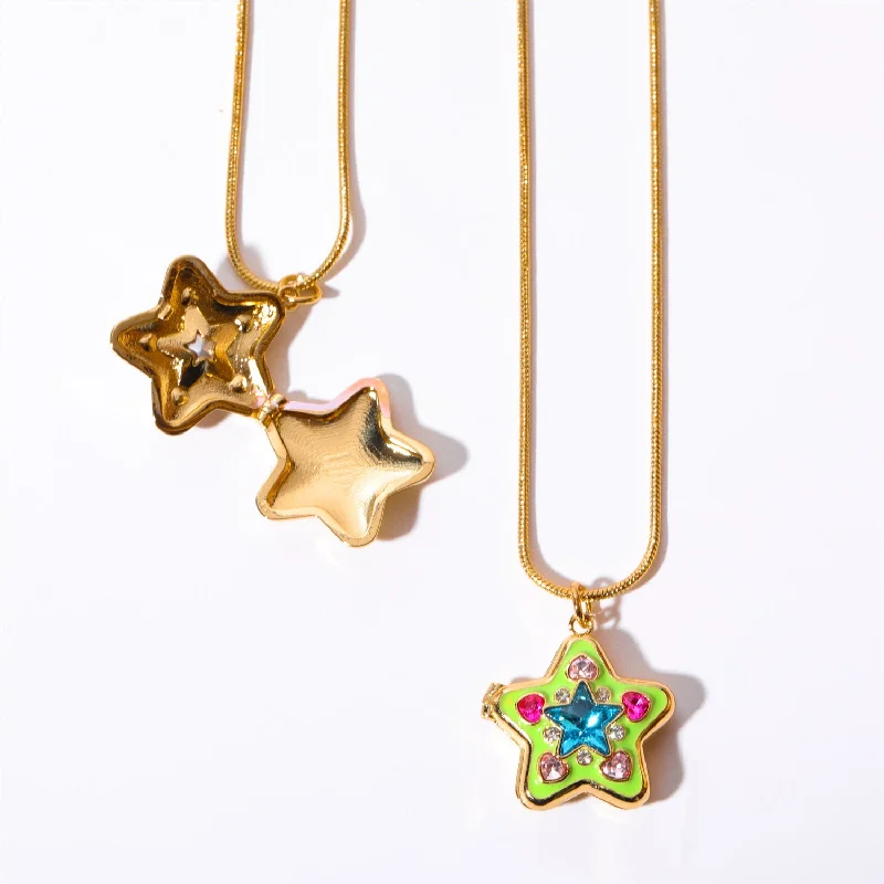 Colorful Crystals Five-Pointed Star (Green)