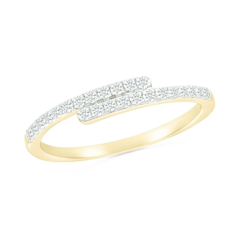 Women’s vintage-inspired engagement rings-Wraparound Diamond Band