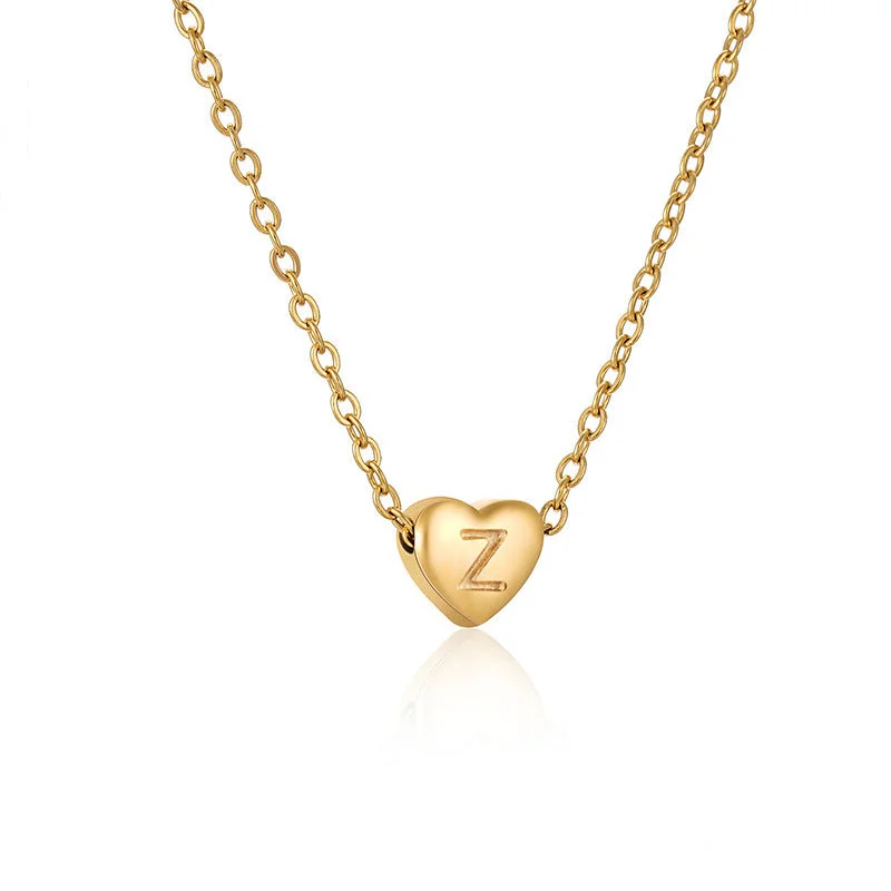 Gold Letter Necklace Z