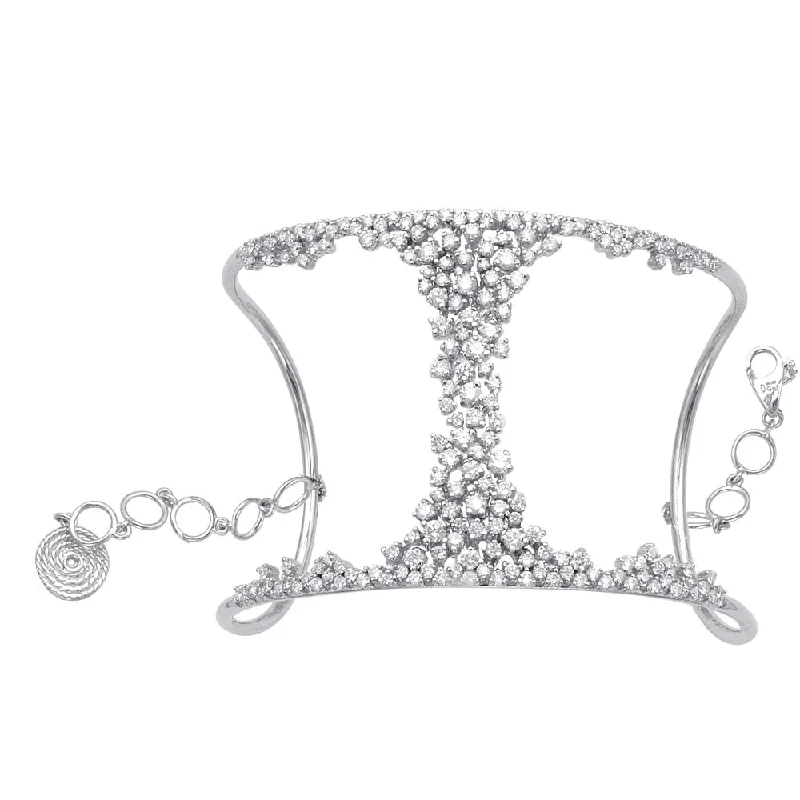 Women’s stackable bangles-Diamond Cuff Bracelet