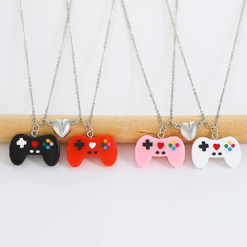 Women’s dainty necklaces-Funny Game Console Resin Plating Pendant Necklace 2 Piece Set