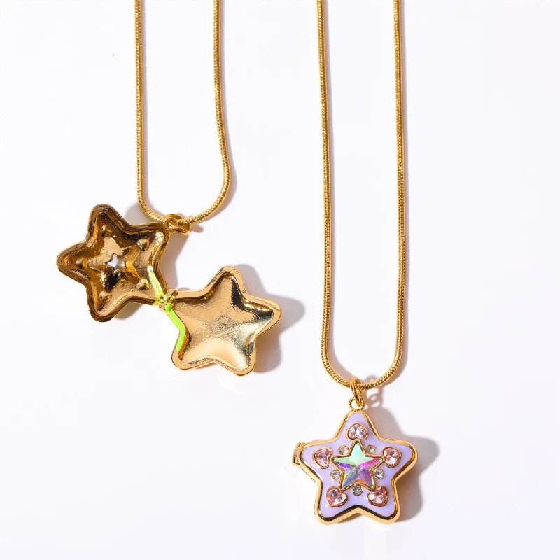 Colorful Crystals Five-Pointed Star (Purple)