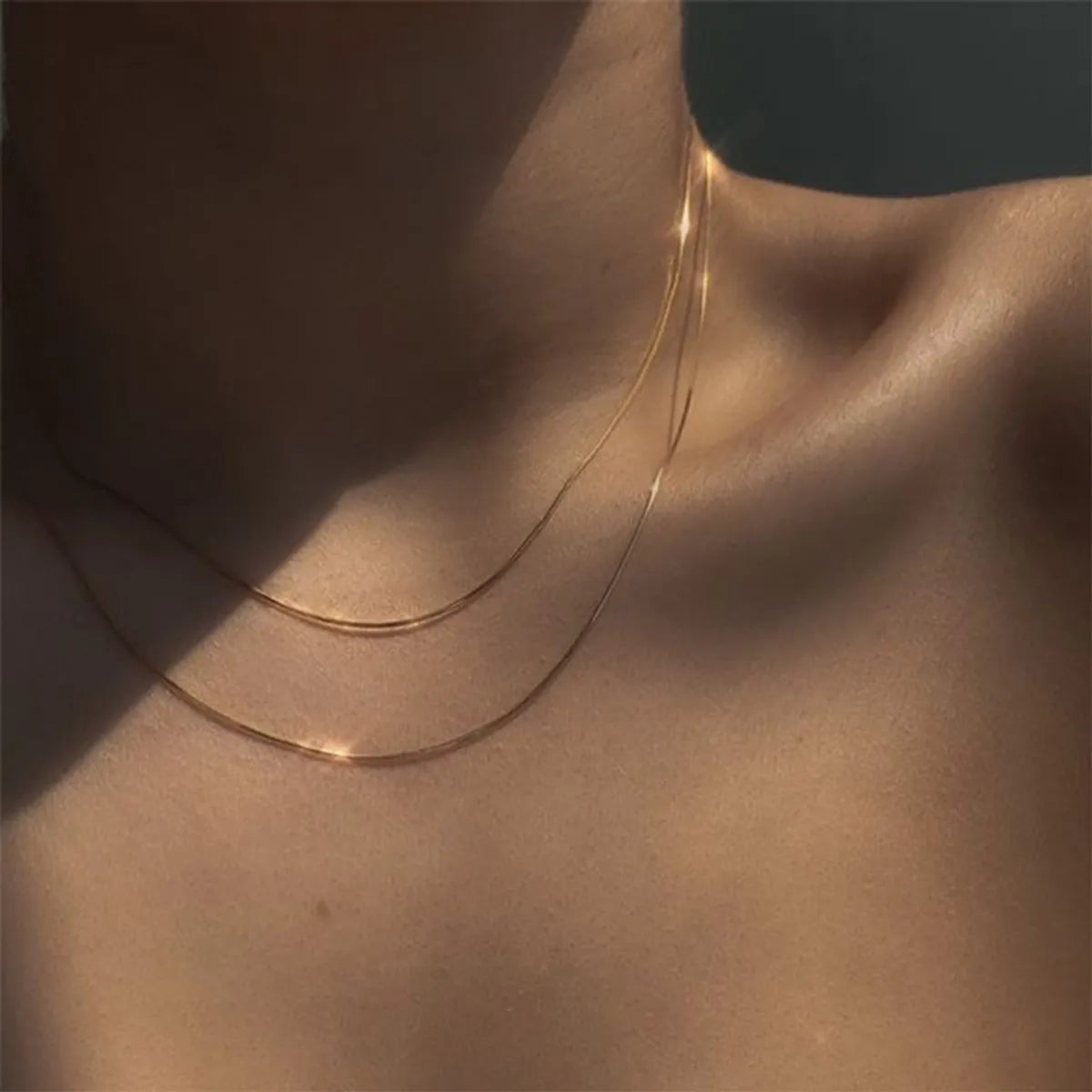 Women’s silver chain necklaces-Fashion Solid Color Alloy Plating Women's Necklace 1 Piece