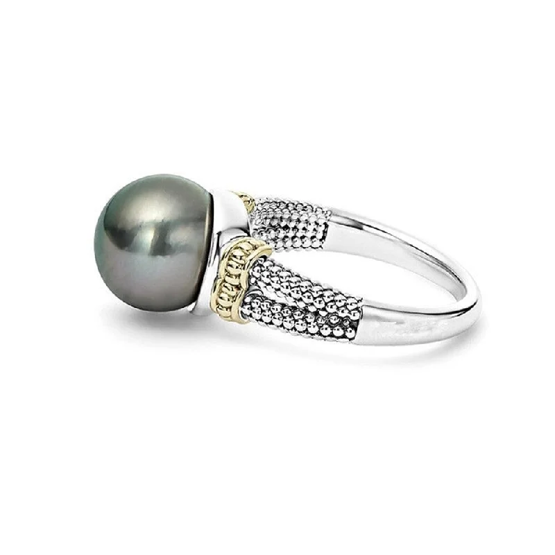 Women’s unique gemstone engagement rings-Retro Women Faux Pearl Dual Color Carved Engagement Finger Ring Jewelry Gift - Silver