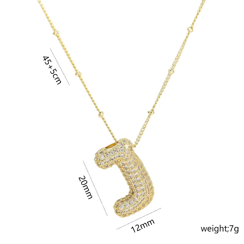 Letter J Necklace-Gold