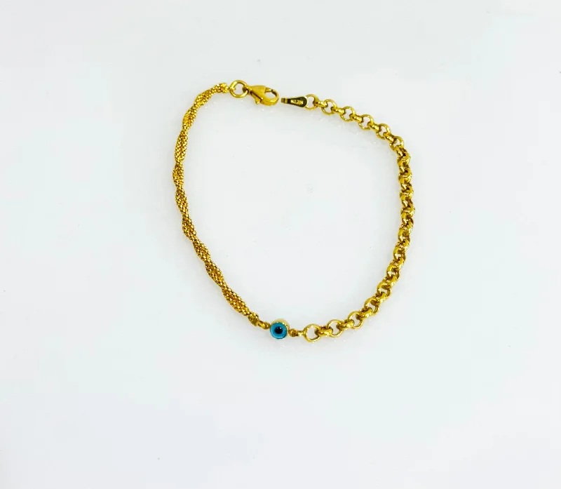 Women’s eternity bracelets-21k Gold Evil Eye Bracelet