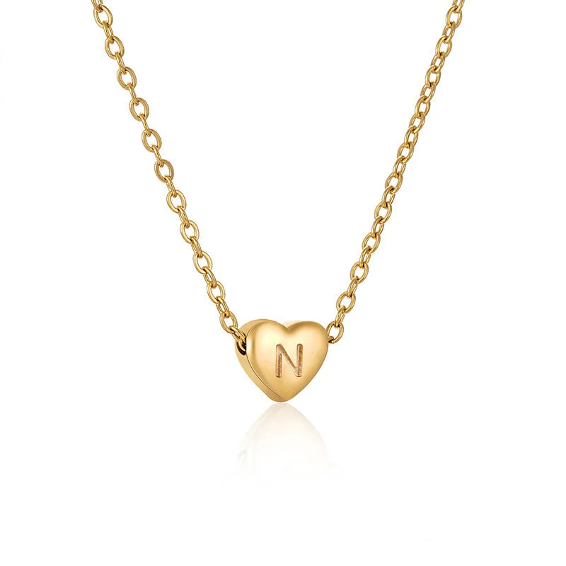 Gold Letter Necklace N