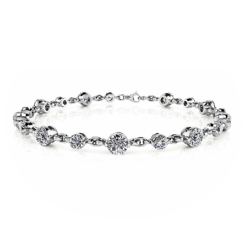 Women’s cuff bracelets-14K 2 1/5 CTTW Diamond Bracelet