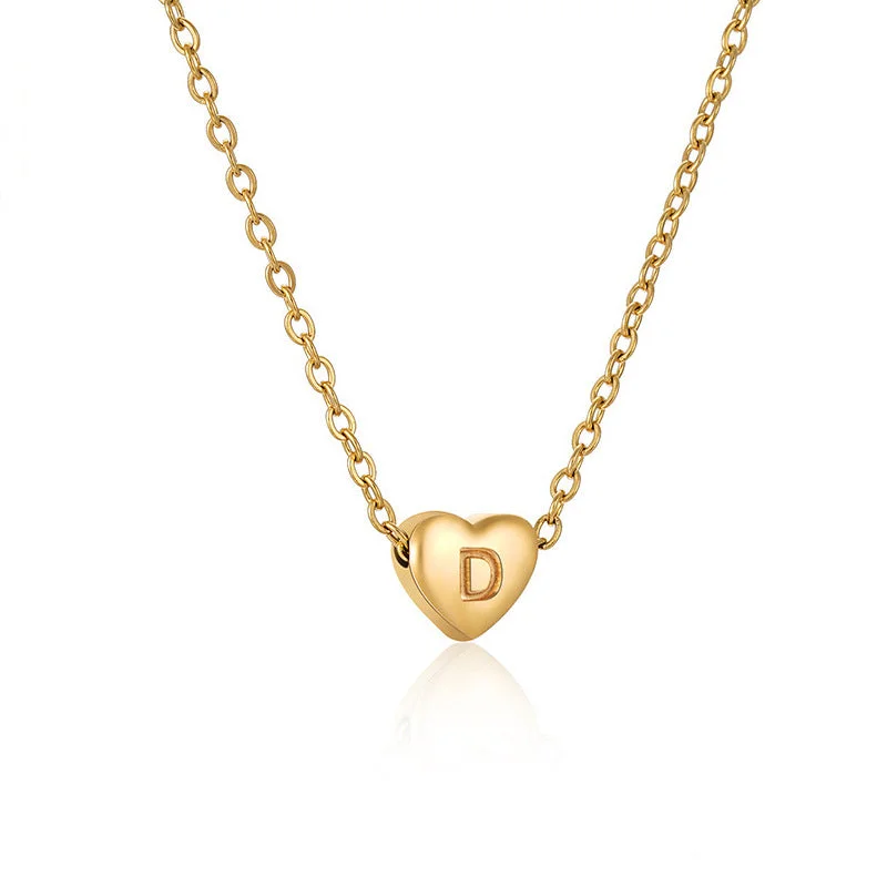 Gold Letter Necklace D