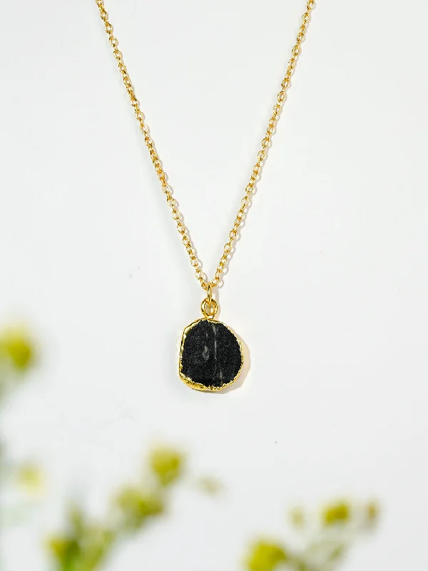 Women’s pendant necklaces with birthstones-Black Tourmaline Crystal Necklace