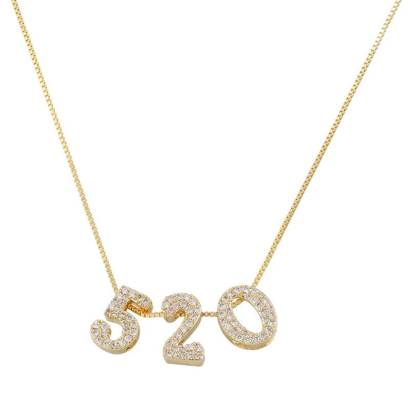 Gold White Diamond Necklace