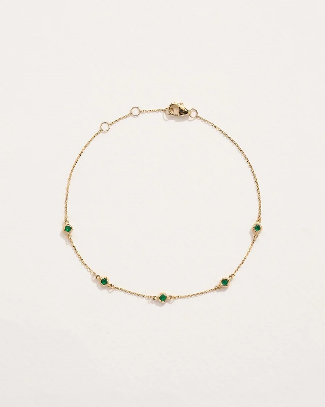 Women’s colorful bangle bracelets-Emerald Station Bracelet