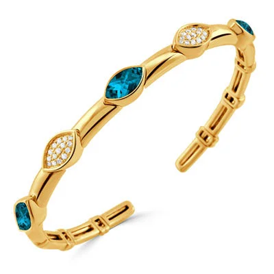 Women’s pearl bangles-Doves by Doron Paloma London Blue Collection Bangle Bracelet