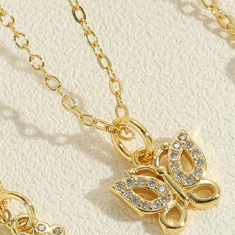 Butterfly Zircon Necklace