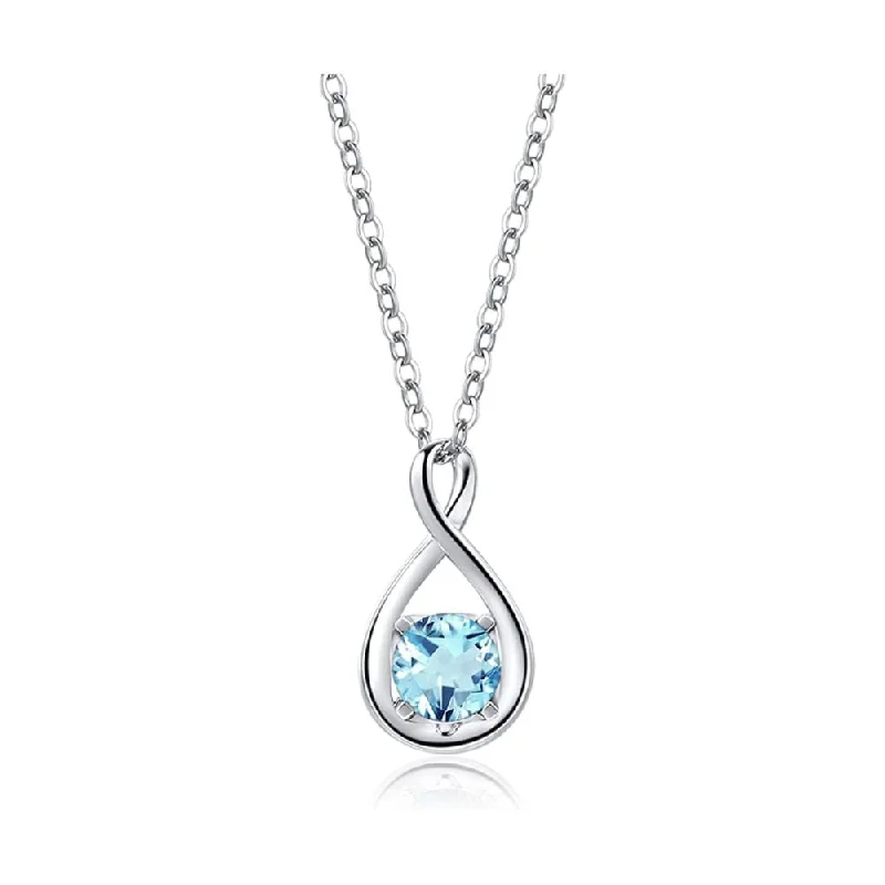 Women’s moonstone necklaces-"Birthstone" March Gemstone Sterling Silver Necklace