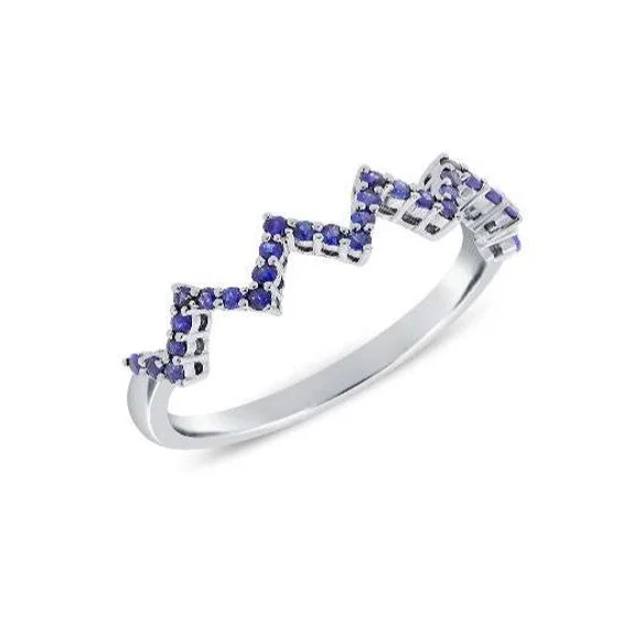 Women’s alternative engagement rings-Sapphire and Diamond Ring