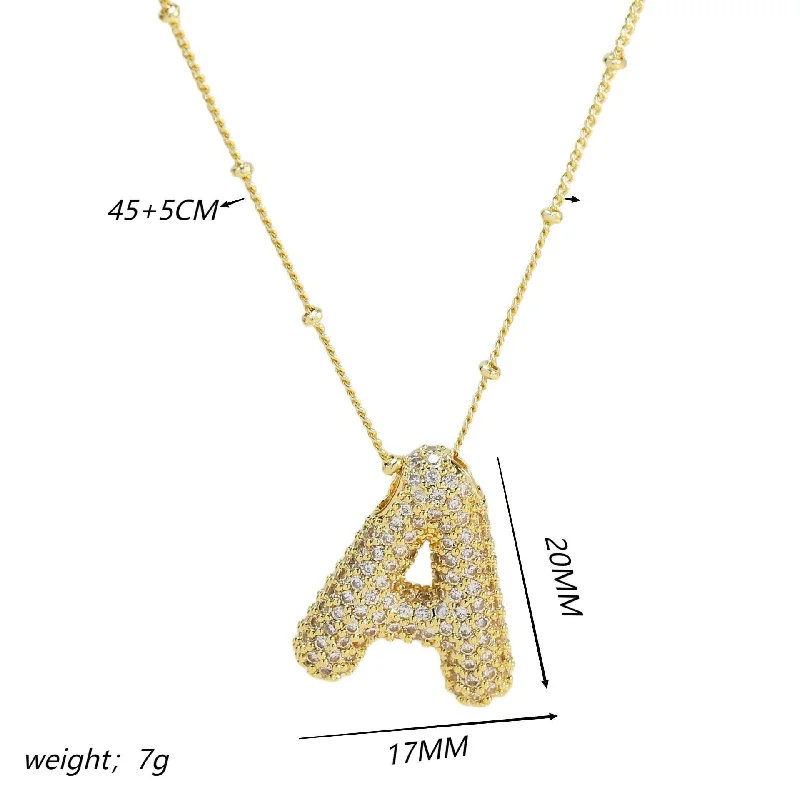 Letter a Necklace-Gold