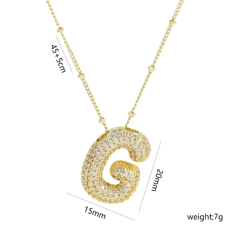 Letter G Necklace-Gold