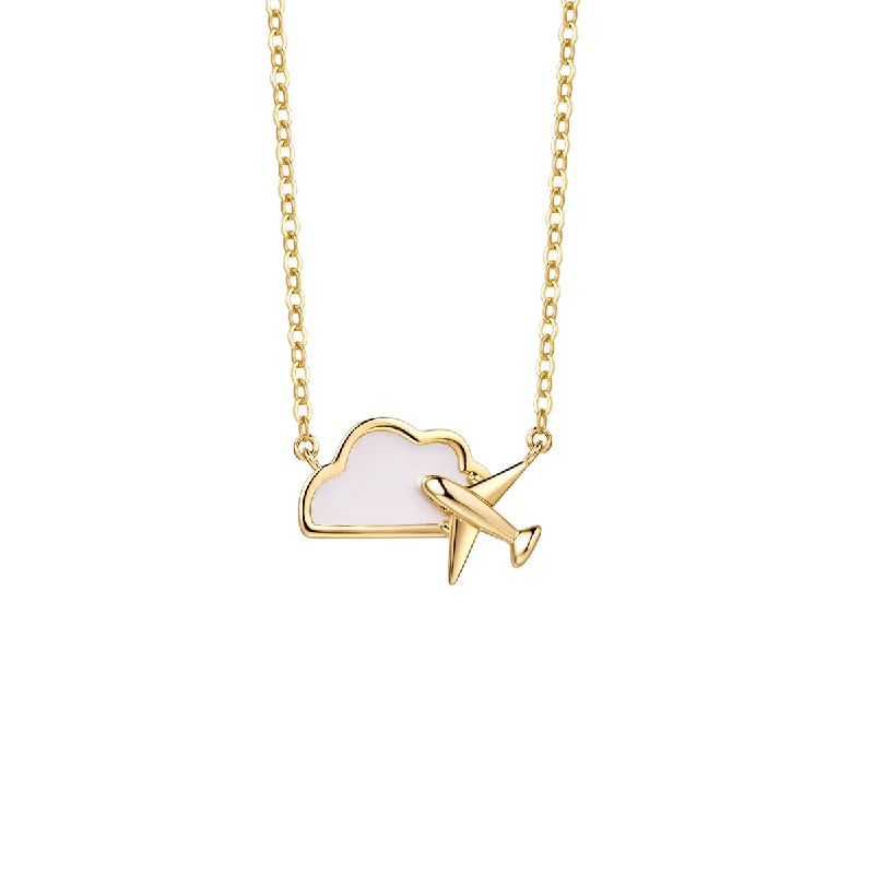 Women’s custom name necklaces-"Dreamer" 14k Yellow Gold Necklace