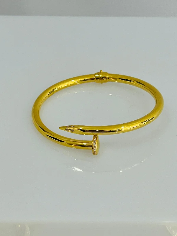 Women’s silver bracelets-21k Gold Bangle Bracelet