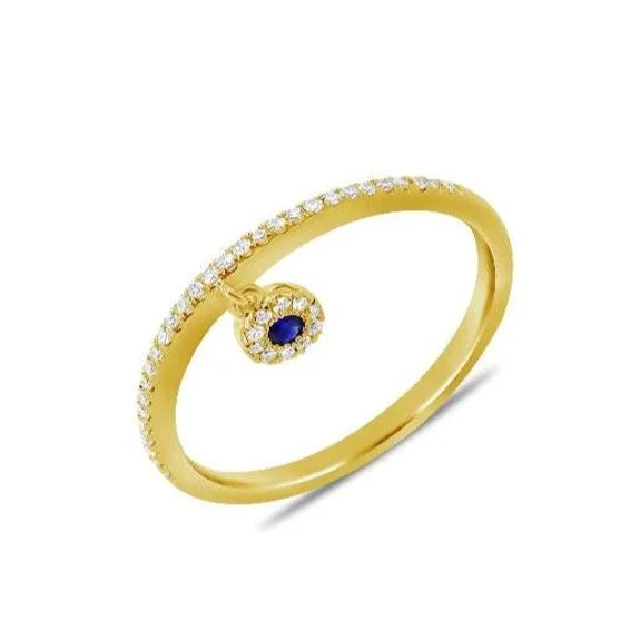 Women’s twisted band engagement rings-Sapphire and Diamond Ring