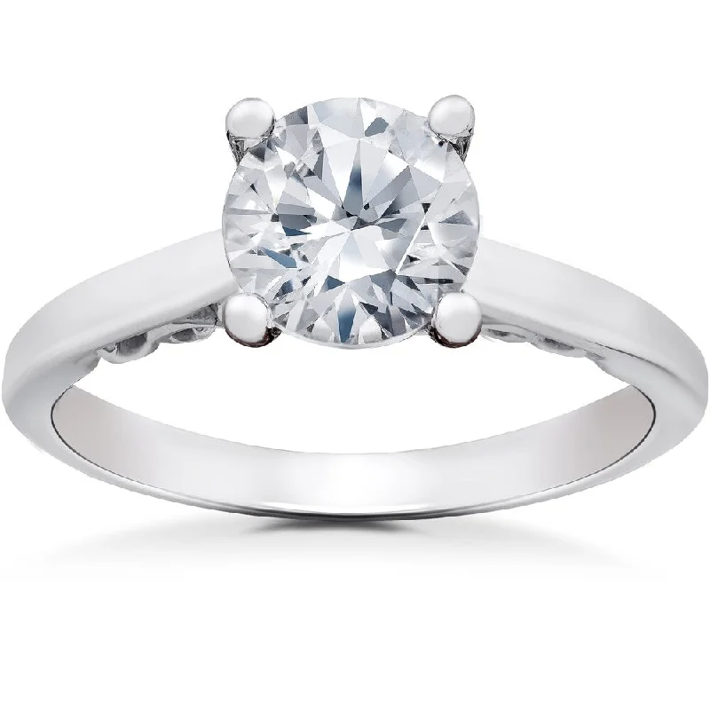 Women’s sapphire engagement rings-14k White Gold 1 1/2ct TDW Lab Grown Eco Friendly Diamond Gabriella Engagement Ring