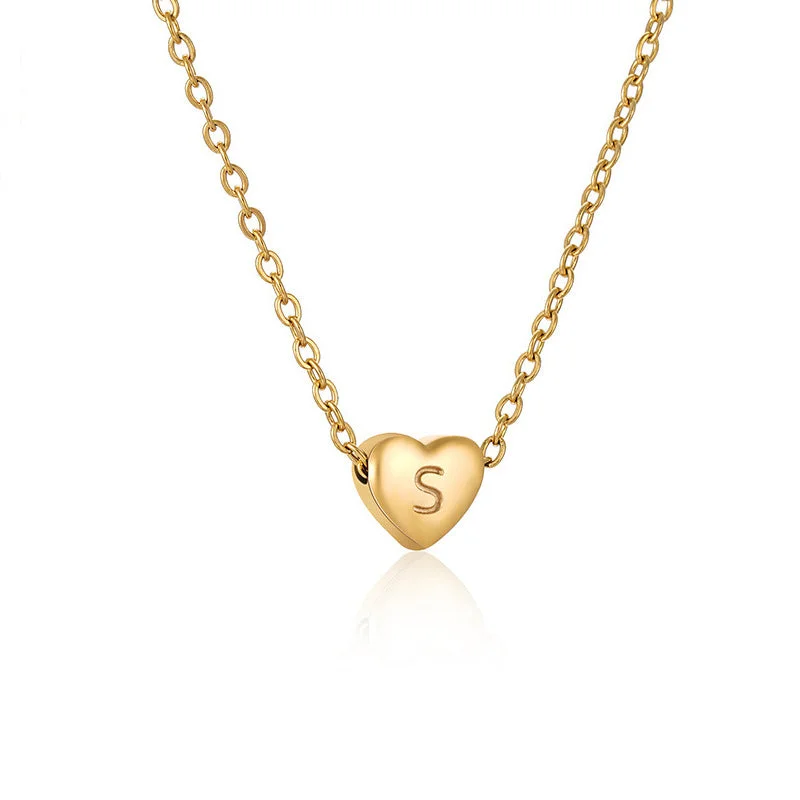 Gold Letter Necklace S