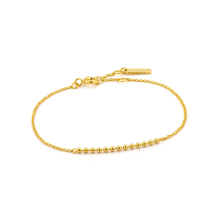 Women’s gold bracelets-Gold Modern Multiple Balls Bracelet in Sterling Silver