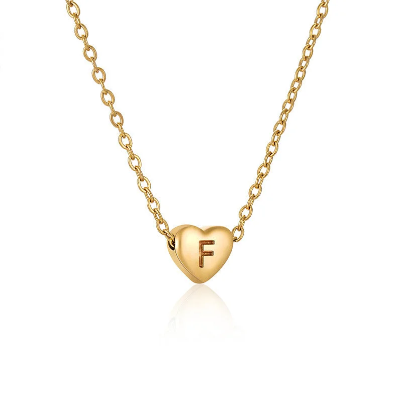 Gold Letter Necklace F